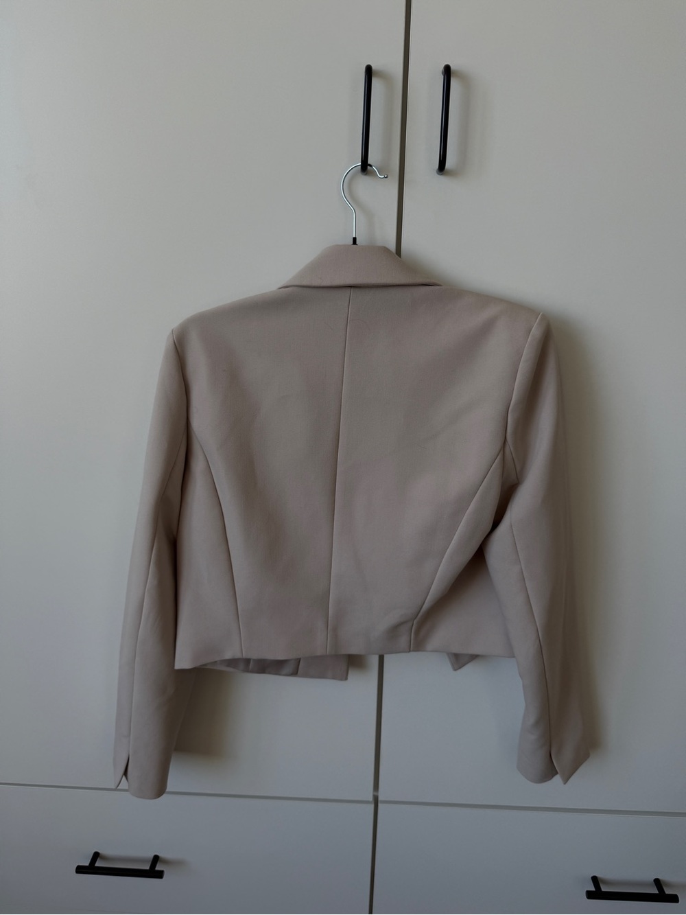 Cropped Taupe Women's Blazer Jacket A&F